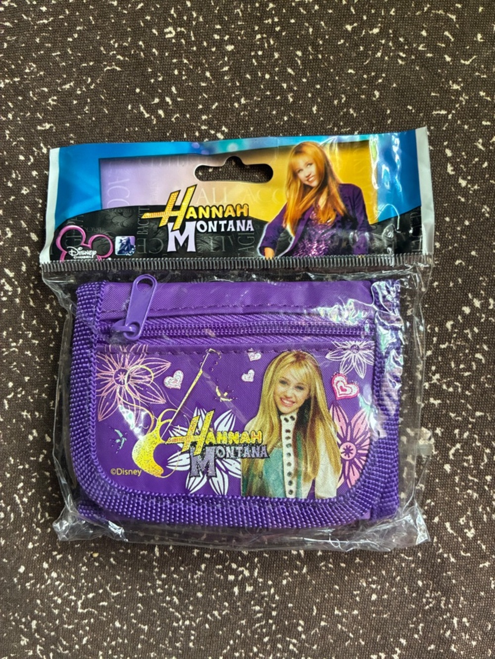 NWT Y2K Disney Purple Hannah Montana Mini Tri-Fold Wallet